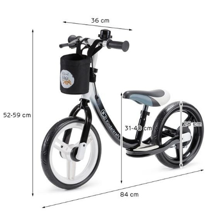 KinderKraft Rowerek Biegowy Space Black