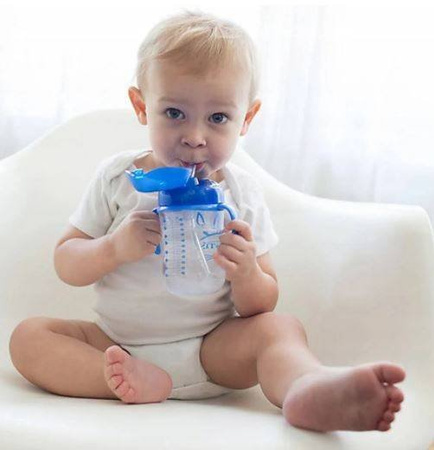 Dr Brown's Kubek Pierwsza Słomka 270 ml +6m Niebieski