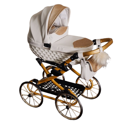 Adbor Lulu Wózek dla Lalek Ekoskóra 04