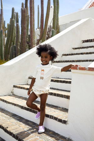 Lassig Ultrawygodne elastyczne trampki dziecięce z antypoślizgową podeszwą Splash & Fun lilac, rozm. 22