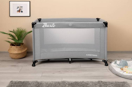 Caretero Basic Łóżeczko Turystyczne Grey