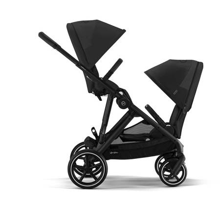 Cybex Gazelle S Wózek Spacerowy Bliźniaczy Rama Czarna Moon Black