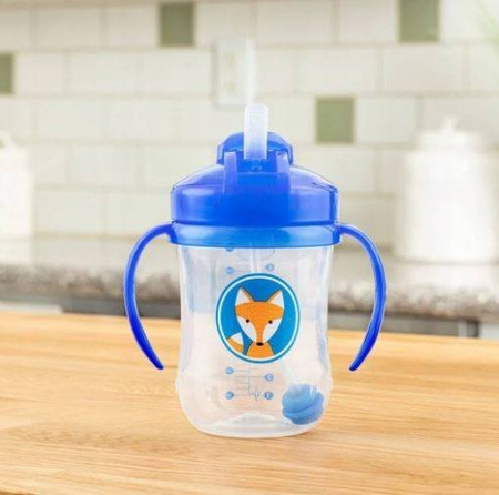 Dr Brown's Kubek Pierwsza Słomka 270 ml +6m Niebieski