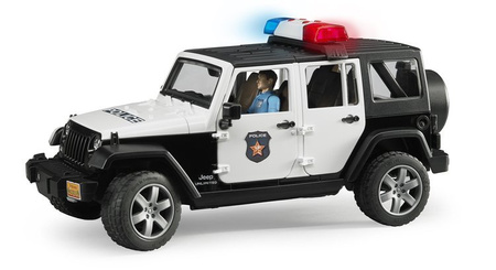 Bruder Jeep Wrangler Unlimited Rubicon Policyjny z Figurką Policjanta
