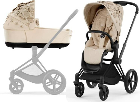 Cybex Priam 4.0 Wózek Głęboko-Spacerowy Nude Beige Simply Flowers