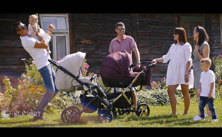 Kunert Mila Premium Wózek Głęboko-Spacerowy 2w1 Pudrowy Róż Grafitowa Rama Koła Żelowe