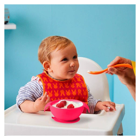 B.Box Silikonowa Miseczka Z Łyżką Strawberry Shake