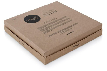 Ceba Kocyk Dziany (90x90) W Opakowaniu Prezentowym Fale Różowy