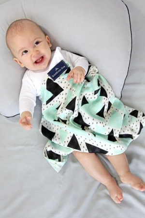 Bamboo-line Pieluszka Bambusowa 75x75 Trójkąty