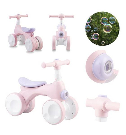 Momi Tobis Jeździk z Bańkami Światłem i Dżwiękiem Róż