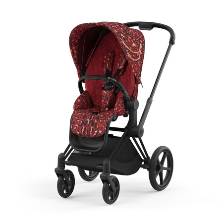 Cybex e-Priam 4.0 Wózek Głęboko-Spacerowy + Cloud T I-Size Fotelik + Baza Rosenrot Red by Alec Voelkel