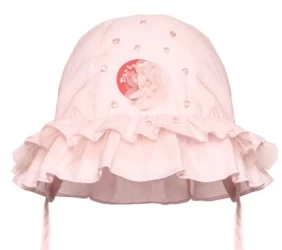 Barbaras Kapelusz Bawełniany Wiązany Różowy