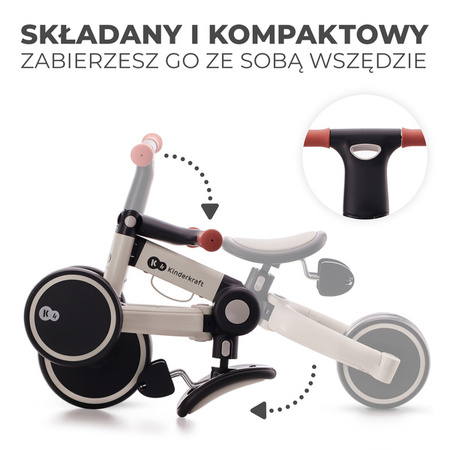 Kinderkraft 4TRIKE Rowerek Trójkołowy Silver Grey