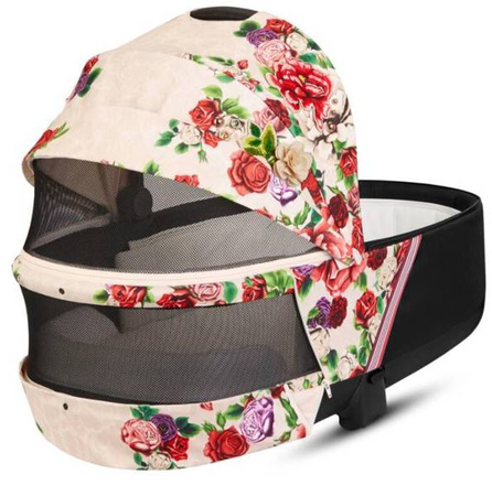 Cybex e-Priam 4.0 Rama ze Stelażem Siedziska + Gondola Wózek Głęboki Spring Blossom Light