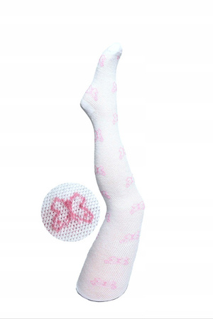 Rajstopy ażur z kolorowym wzorem 80-86cm