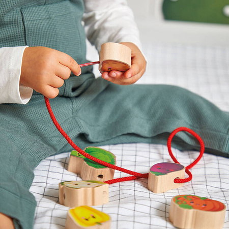 Janod Nawlekanka z drewnianymi warzywami Farma 2+