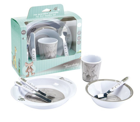Thermobaby - Zestaw obiadowy 6-elementowy Savana / Szary