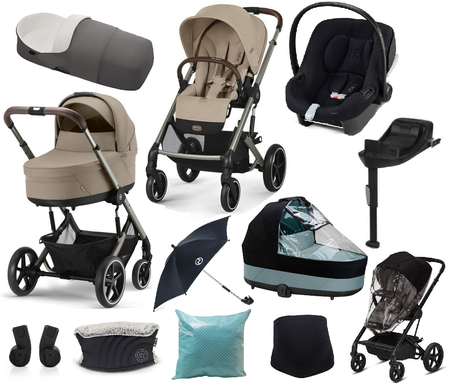Cybex Balios S Lux 2.0 Wózek Głęboko Spacerowy Almond Beige MEGA ZESTAW 12w1