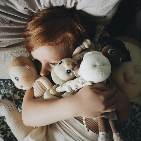 Rubens Barn Pierwsza Miękka Lalka Przytulanka Dla Dziec Basil Mini EcoBuds