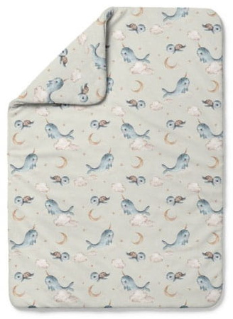 Waldin Kołdra Bambusowa 120x90 Wieloryb Oliwka