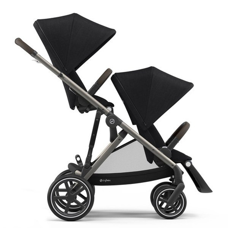Cybex Gazelle S Wózek Bliźniaczy Spacerowy Deep Black rama Taupe