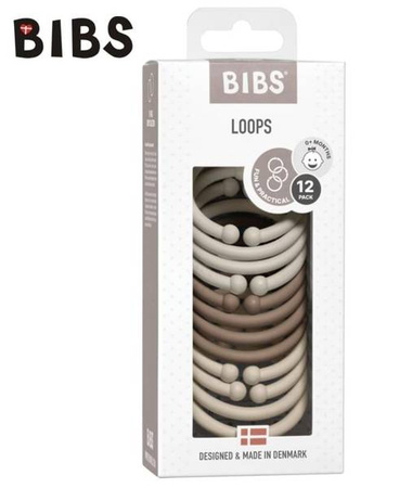 Bibs Loops Multifunkcyjne Ogniwa 12szt. Sand & Dark Oak & Vanilla