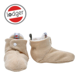Lodger Buciki kapcie niechodki bawełniane beżowe Ciumbelle Ivory 3-6 m.