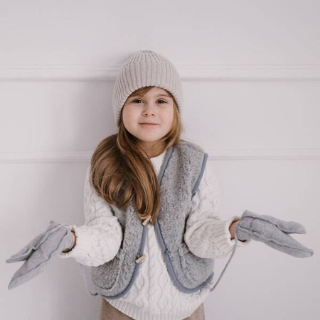 Zaffiro Rękawiczki Dziecięce Wełna Premium 3-5l Grey