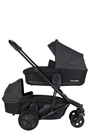 Easywalker Harvey 2 Wózek Głęboko-Spacerowy Night Black (zawiera stelaż, siedzisko z budką i pałąkiem)