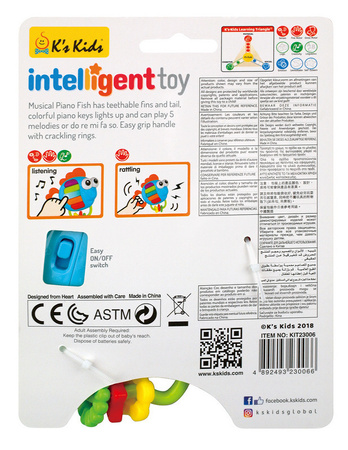 Training2s Zabawka Interaktywna - Zabawka Muzyczna Pianino Rybka