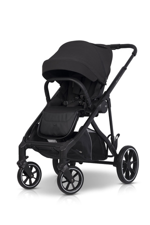 Easy Go Duoflex Wózek Głęboko-Spacerowy Bliźniaczy Rok po Roku Ebony Black 1 Siedzisko 1 Gondola