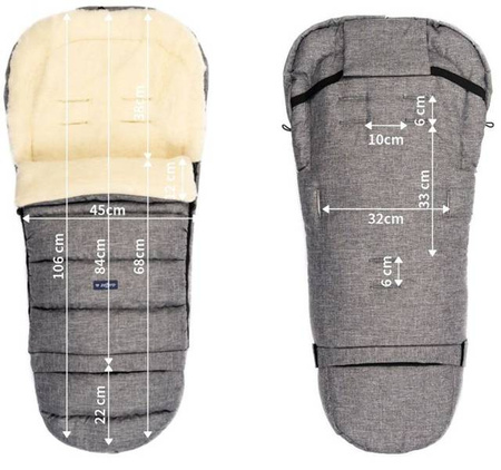 Zaffiro iGrow 2.0 Śpiworek Do Wózka Wełna Melanż Granatowy