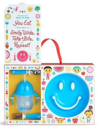 Munchkin Zestaw Upominkowy z Talerzykiem, Sztućcami i Kubkiem Niebieski