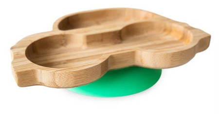 Eco Rascals Miseczka Bambusowa z Przyssawką Autko Zielona