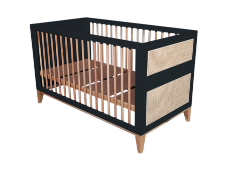 Theo Bebe Nami Wielofunkcyjne Łóżeczko Ratanowe 70x140cm Onyx