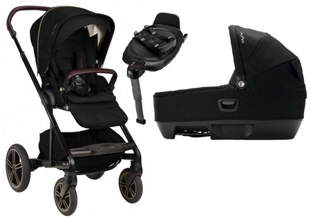 Nuna Mixx Next Wózek Głęboko-Spacerowy Riveted Magnetic z Gondolą Do Przewożenia Dzieci W Samochodzie + Baza Next