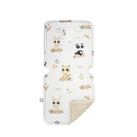 Bonjour Cherie Bambusowa Wkładka Do Wózka z Minky Bleached Sand 86x37cm Słodziaki