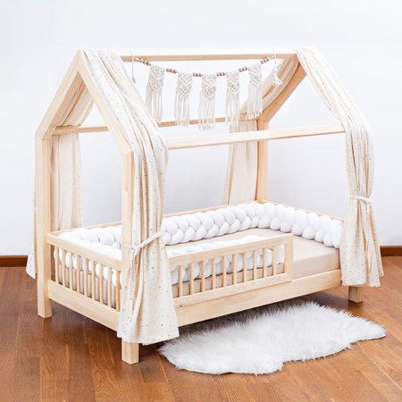 SenLove Ochraniacz do Łóżeczka Warkocz 420 cm Biały