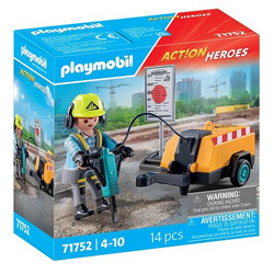 Playmobil City Action Pracownik budowlany z młotem pneumatycznym 71752