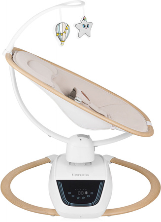 Lionelo Olivia - leżaczek elektryczny, leżaczko-bujaczek dziecięcy Beige Natural