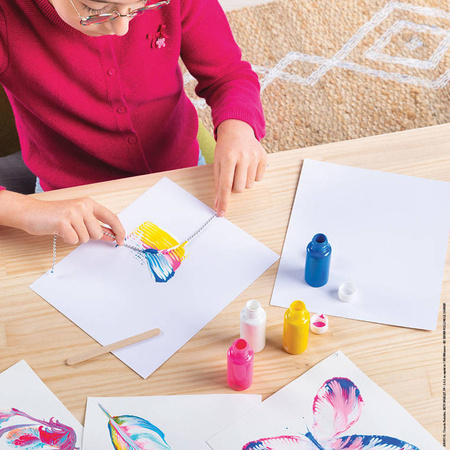 Janod Zestaw kreatywny Malowanie łańcuszkiem Pouring painting Kwiaty I love creativity 8+