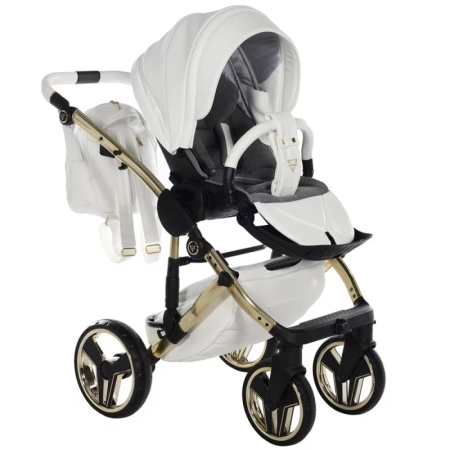 Tako Junama HandCraft Wózek Głęboko-Spacerowy 08 White /Gold