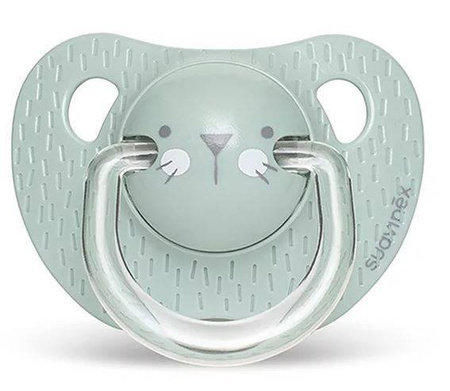 Suavinex Smoczek anatomiczny silikonowy Premium +18m Kotek miętowy Hygge Baby