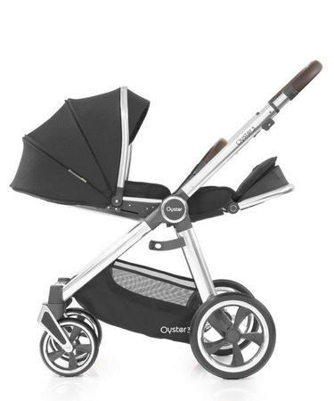 Oyster 3 Wózek Spacerowy Caviar - srebrny stelaż