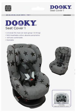 Dooky Pokrowiec do Fotelika 9-18 kg Grey Star