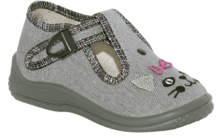 Zetpol Kapcie Dziewczęce Daria Szare Rozmiar 24