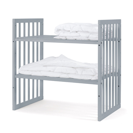 Waldin Łóżeczko Dziecięce 7w1 z Materacem Szare