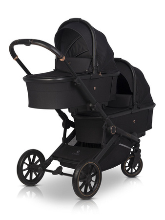 Cavoe Avec 2024 Wózek Głęboko-Spacerowy Bliźniaczy 2w1 Meteorite