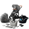 Kinderkraft Prime Wózek Głęboko-Spacerowy 3w1 + Mommy Bag Grey