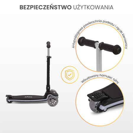 Toyz Carbon Hulajnoga 3 Kołowa Black